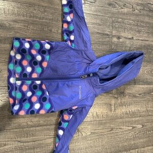 Columbia Toddler Purple Full Zip Fleece and Nylon Jacket 2T